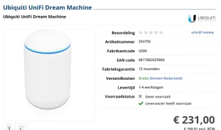 Ubiquiti UniFi Dream Machine - Draadloos toegangspunt voor €231 bij Informatique