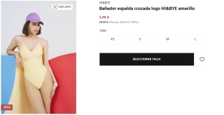 Bañador espalda cruzada logo HI&BYE por 5.99€