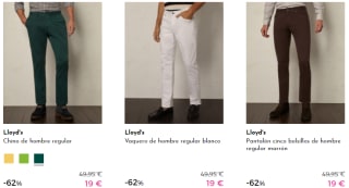 LLOYD'S - Pantalones hombre hasta 23€