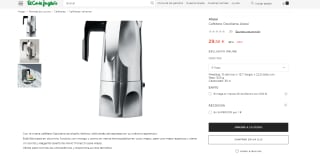 Cafetera Ossidiana Alessi de 6 tazas por 29,50€