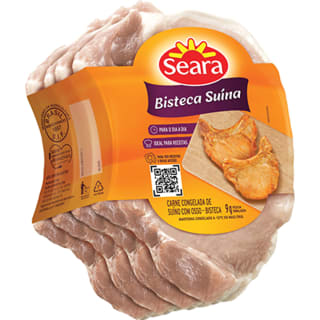 Bisteca Suína com 4 Fatias da Seara de 500g - R$ 5,95