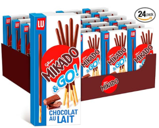 Présentoir de 24 Boîtes de LU Mikado Pocket Chocolat au Lait à 30,70€