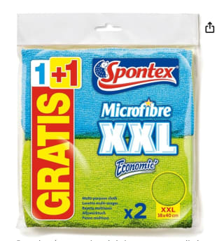 6 Bayetas de microfibra Spontex XXL Economic por 4,24€