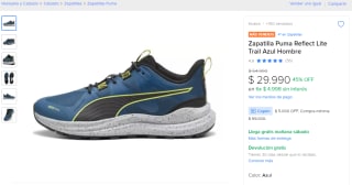 Zapatilla Puma Reflect Lite Trail Azul Hombre por $29.990