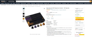 Cápsulas de Café da Nespresso com 50 Cápsulas - R$ 127,73