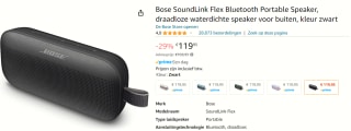 Bose SoundLink Flex voor €119,99 bij Amazon