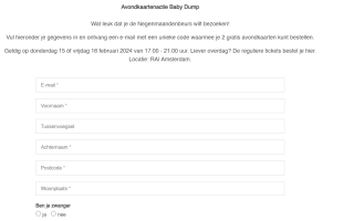 2 gratis 9 Maanden Beurs avondkaarten via Babydump