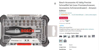 Bosch Accessoires Precisie bitset 42-delig voor €16,99 met Amazon Prime