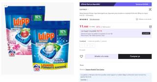 Wipp Express Power Caps Detergente en Cápsulas para Lavadora Limpieza Profunda, Eficaz en Agua Fría 33 + 33 lavados por 11.99€ (Cuenta Nueva 7.14€)