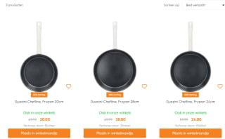 60% korting op Guzzini Chefline Frypannen bij Blokker