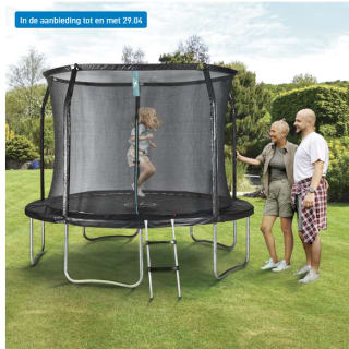 Crane Trampoline met net Ca. 305x256 cm. voor €149 bij de Aldi