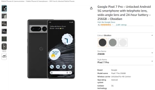 Amazon promotion: Garner a Google Pixel 7 Pro as low as £599