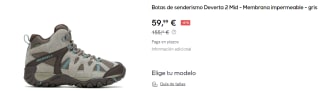 Botas de senderismo Merrell Deverta 2 Mid para Mujer por 59.99€