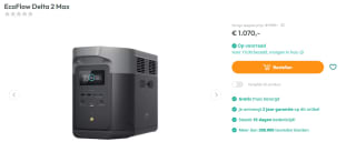 EcoFlow DELTA 2 Max Portable Power Station voor €1.070 bij Artandcraft