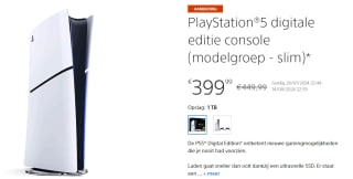 PlayStation 5 Digital Edition (SLIM VERSION) 1TB voor €399,99 in de Playstation Store