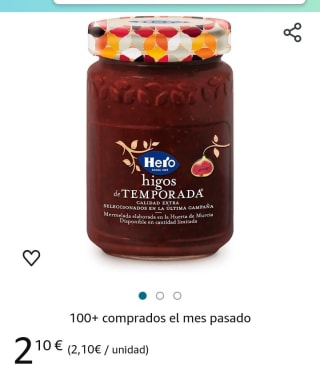 Hero Mermelada de Higos de Temporada Calidad Extra Pack de 6x350 g por 2,10€.