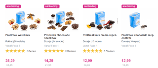 25% korting op het hele Probreak assortiment bij Protislank