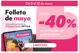 hasta 40% en puericultura Prénatal (para socios)
