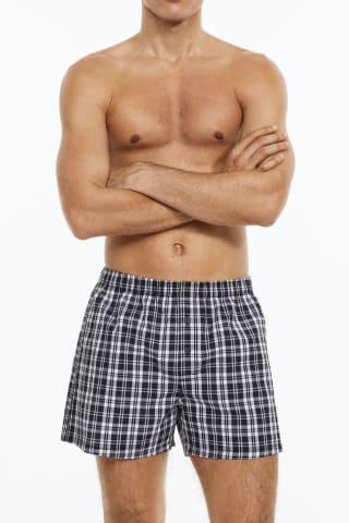 Set van 5 geweven katoenen boxershorts voor €9,99 bij H&M