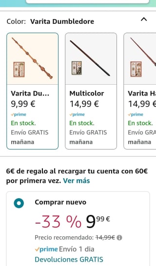 HARRY POTTER-WIZARDING WORLD - VARITA DUMBLEDORE DELUXE por 9,99€.