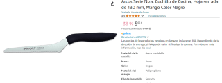 Arcos Serie Niza, Cuchillo de Cocina, Hoja serrada de 130 mm por 5,65€