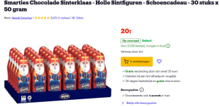 30 stuks Smarties Sinterklaas 50 g voor €20 bij Bol