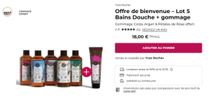Lot 5 Bains Douche + gommage à 18€