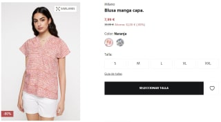 Blusa de manga capa para Mujer Milano por 7.99€