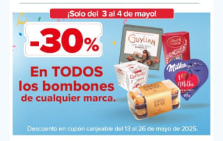 -30% de Descuento en Todos los Bombones.