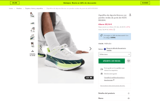 ASOS DESIGN zapatillas deporte blancas paneles verdes por 23,31€