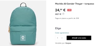 Mochila Timberland All Gender Thayer por 24.99€