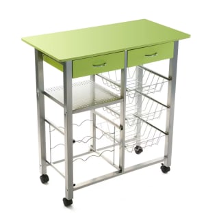 Carro de cocina con ruedas cajones y botellero Verdulero con despensa y organizadores 82x40x76cm por solo 45,95€
