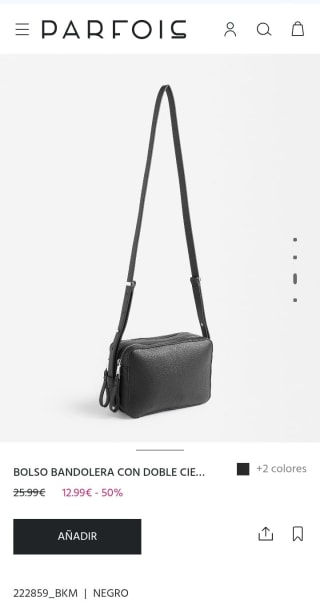 Bolso Bandolera con doble cierre por 12,99€.
