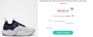 Zapatillas de entrenamiento para Mujer Under Armour Project Rock 5 Disrupt por 39.9€
