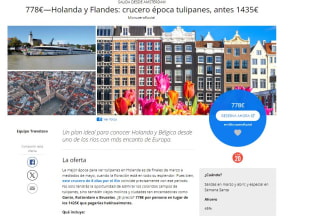 Holanda y Flandes: crucero de 7 noches época tulipanes por 778€