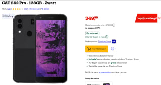 CAT S62 Pro - 128GB - Zwart voor €349,99 bij Bol.com