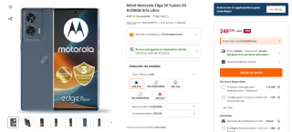 Motorola Edge 50 Fusion 5G de 8/256GB por 239,01€