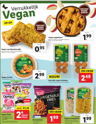 Diverse vegan producten vanaf €0,95 bij Lidl