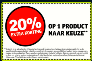 Kruidvat online koopjesavond met 20% korting en tot 50% korting in de koopjeshoek