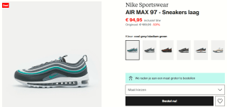 Nike Air Max 97 Monsoon Blue voor €94,95 bij Zalando in België