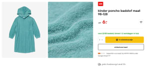 Badstof kinder Poncho voor €6 bij de Hema