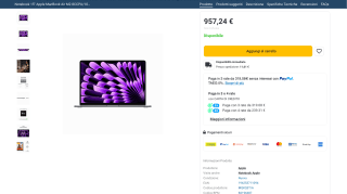 Apple MacBook Air M2 15'' por 957,24€