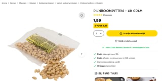 Pijnboompitten - 40 gram - 5 voor €5 bij de Xenos