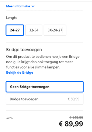 40% korting op een Philips Hue Gradient lightstrip voor PC