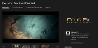 Deus Ex - Mankind Divided - Gratis en Epic Games - 14/03