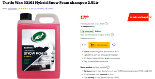 Turtle Wax Hybrid Snow Foam Autoshampoo 2,5L voor €17,99 bij Bol