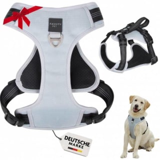 Harnais rembourré réfléchissant anti-déchirure FAVVITY PET gris à 3,50€