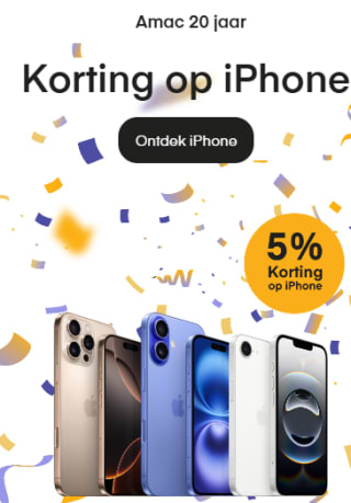 10% korting op bijna alles of 5% korting op Iphones bij Amac