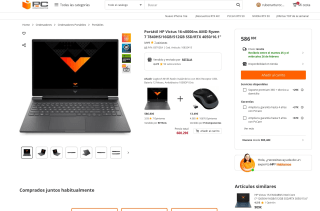 Portátil HP Victus 16-s0006ns AMD Ryzen 7 7840HS/16GB/512GB SSD/RTX 4050/16.1" por 586,80€