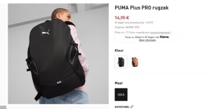 PUMA Rugzak 'Plus PRO' in Zwart voor €14,95 bij PUMA